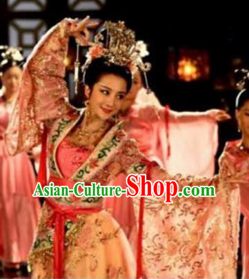 Chinese Ancient Three Kingdoms Period Empress Zhen Fu Hanfu Dress Replica Costume for Women