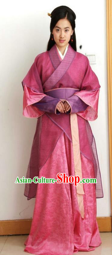 Chinese Ancient Costumes Qin Dynasty Young Lady Hanfu Dress Replica Costume for Women