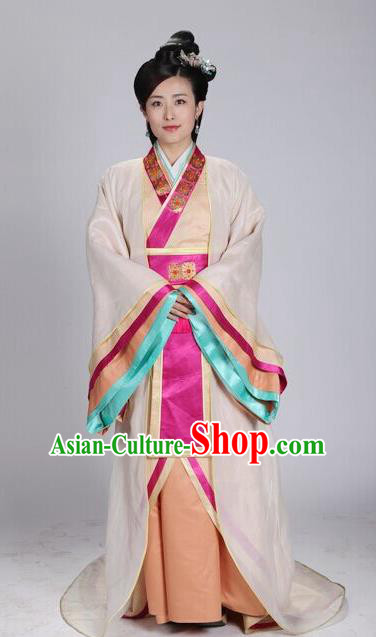 Traditional Chinese Ancient Qin Kingdom Imperial Consort Mengzhao Embroidered Replica Costume for Women