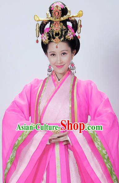 Traditional Chinese Ancient Qin Kingdom Consort Zheng Xiu Embroidered Replica Costume for Women