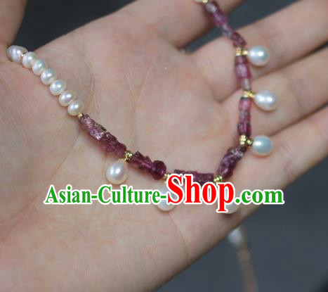 Traditional Chinese Ancient Handmade Necklet Hanfu Pearls Necklace for Women