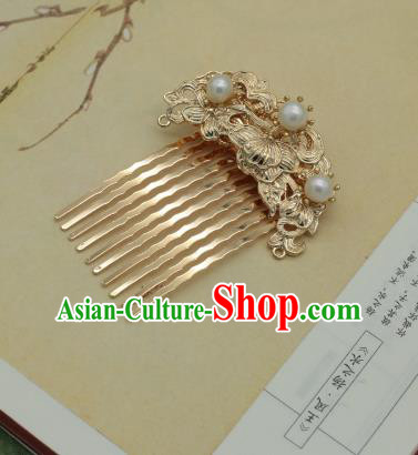 Traditional Chinese Ancient Pearls Hair Comb Classical Hair Accessories Handmade Hairpins for Women