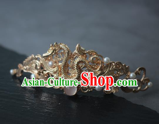 Traditional Chinese Ancient Handmade Dragon Hairdo Crown Hair Stick Classical Hair Accessories Hairpins for Women