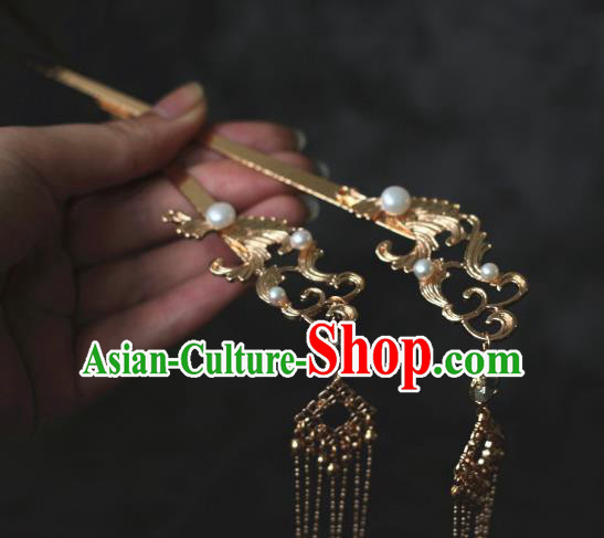 Traditional Chinese Ancient Handmade Tassel Step Shake Hair Stick Classical Hair Accessories Hairpins for Women