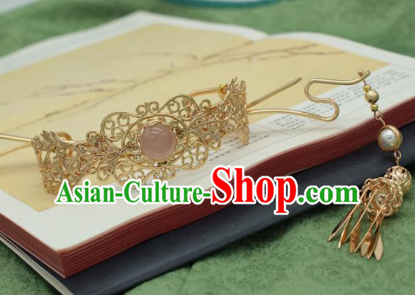 Traditional Chinese Ancient Handmade Phoenix Coronet Classical Hair Accessories Tassel Hairpins for Women