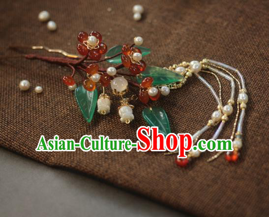 Traditional Chinese Ancient Hair Clip Hair Accessories Handmade Hanfu Tassel Hairpins for Women