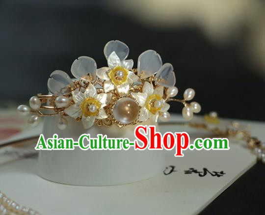 Traditional Chinese Ancient Hair Accessories Handmade Hair Crown Hanfu Hair Clips Hairpins for Women