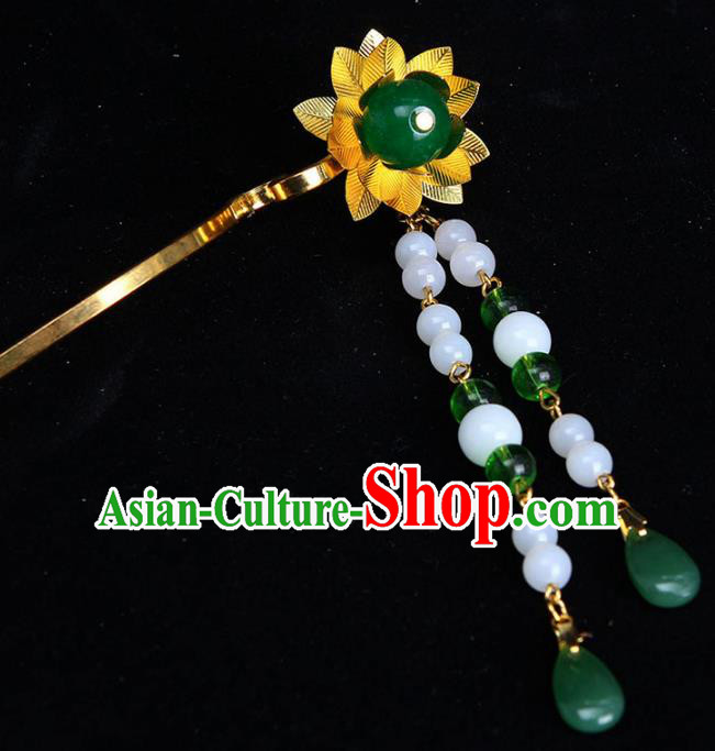 Chinese Ancient Hair Accessories Step Shake Traditional Tassel Hairpins Headwear for Women