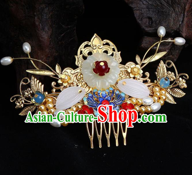 Chinese Ancient Hair Accessories Hanfu Hair Comb Traditional Tassel Hairpins Headwear for Women