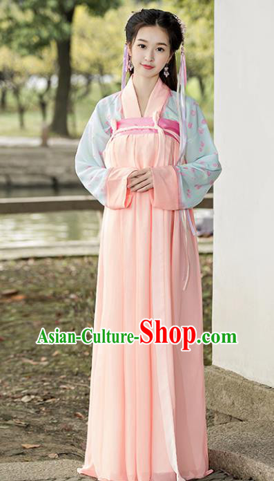 Traditional Chinese Ancient Court Maid Costume Tang Dynasty Palace Lady Hanfu Dress for Women