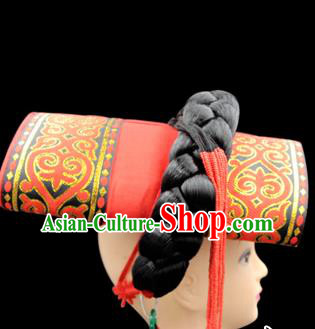 Traditional Chinese Miao Nationality Dance Clothing Hmong Ethnic Minority Costumes and Headwear