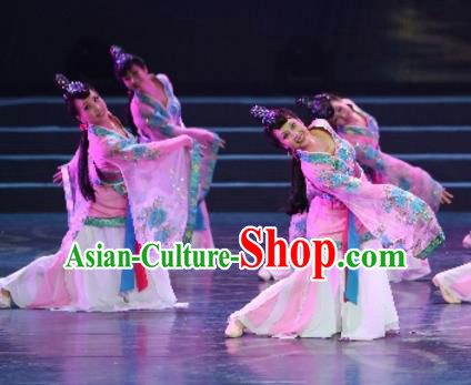 Traditional Chinese Classical Dance Costume, China Stage Performance Ancient Dress Clothing for Women