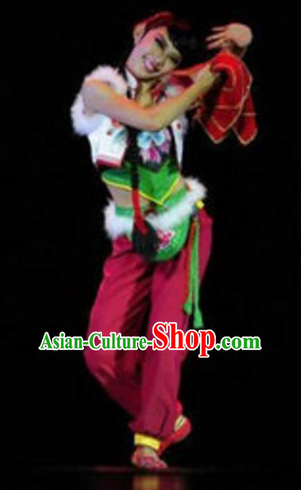 Traditional Chinese Yangko Dance Costume, Folk Dance Yangge Dance Clothing for Women