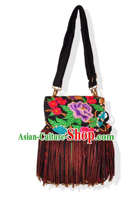 Chinese Traditional Embroidery Craft Embroidered Tassel Bags Handmade Handbag for Women