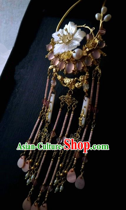 Chinese Traditional Ancient Hair Accessories Tassel Step Shake Classical Hair Clip Hanfu Hairpins for Women