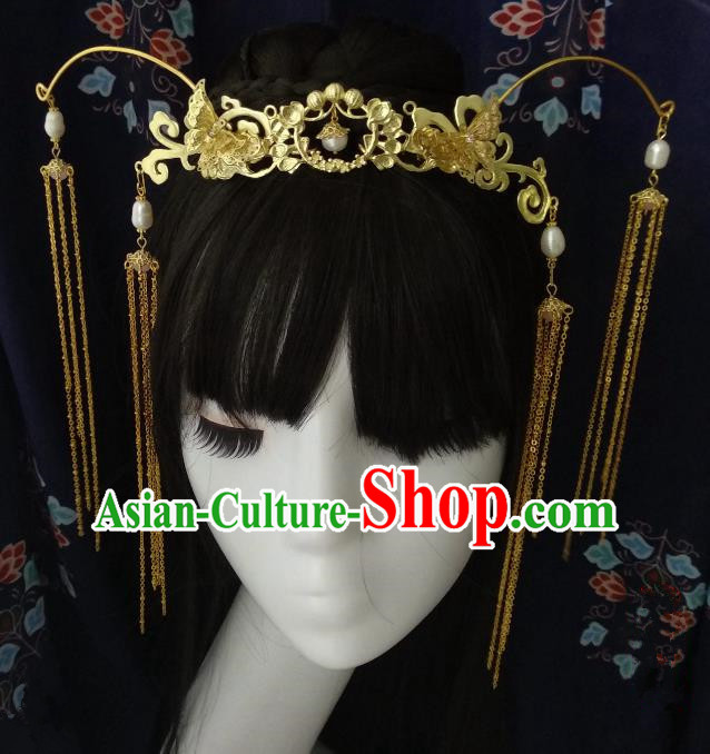 Chinese Traditional Ancient Hair Accessories Classical Phoenix Coronet Hanfu Hairpins for Women