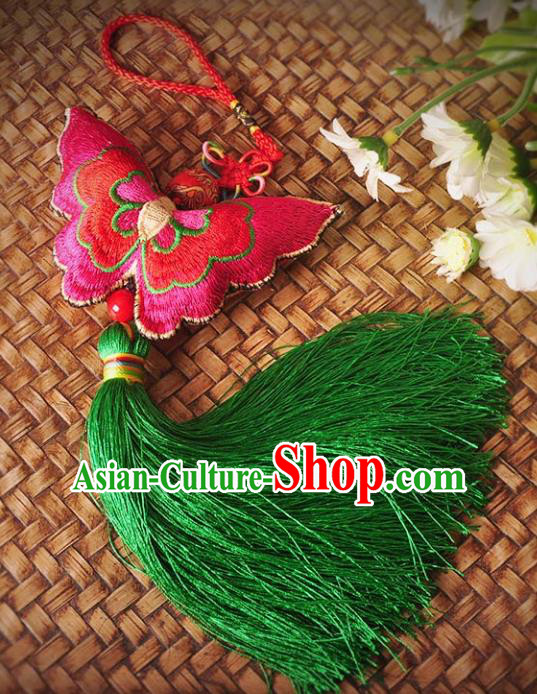 Chinese Traditional Embroidery Accessories Handmade Embroidered Butterfly Pendant for Women