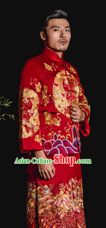 Traditional Chinese Wedding Costumes Traditional Xiuhe Suits Ancient Chinese bridal Full Dress