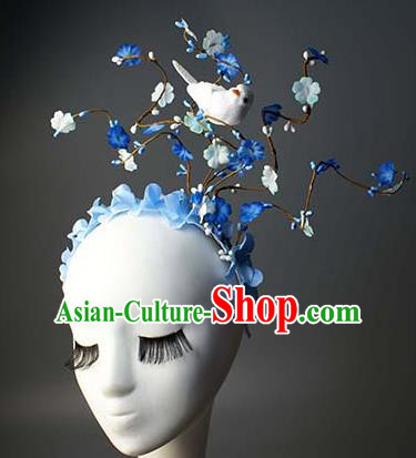 Top Grade Catwalks Hair Accessories Halloween Catwalks Flowers Hair Clasp Stage Performance Modern Fancywork Headwear