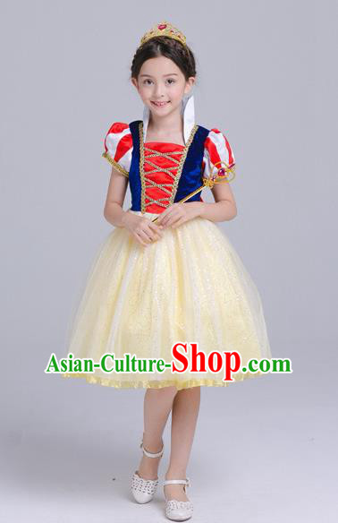 Top Grade Chorus Costumes Stage Performance Snow Princess Dress Children Modern Dance Clothing for Kids