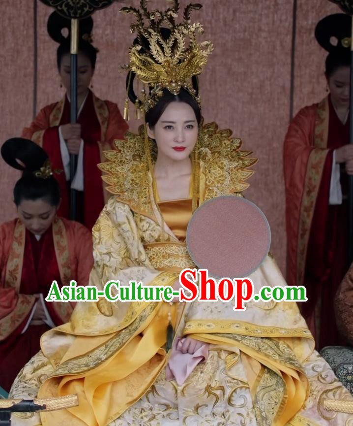 Teleplay Tribes and Empires Storm of Prophecy Chinese Ancient Imperial Empress Embroidered Costumes and Headpiece Complete Set