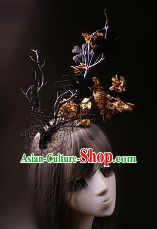 Top Grade Catwalks Hair Accessories Halloween Hair Clasp Stage Performance Modern Fancywork Headwear