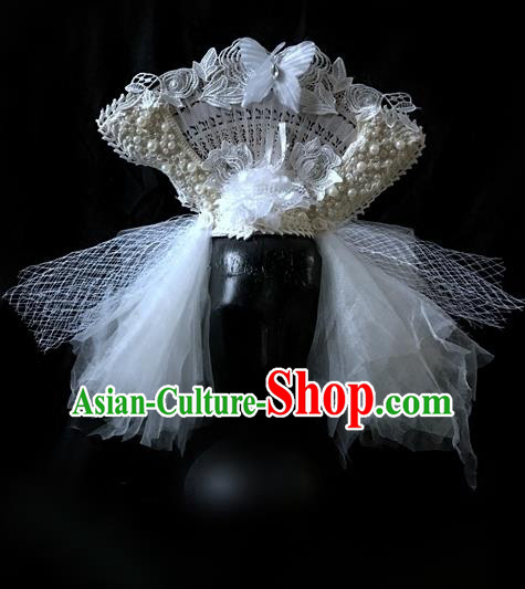 Top Grade Catwalks Hair Accessories Exaggerated Baroque Bride Hair Clasp Modern Fancywork Headwear