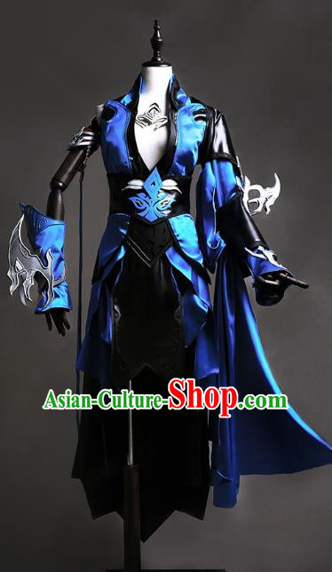 China Ancient Swordsman Costume Chinese Traditional Knight-errant Clothing for Men