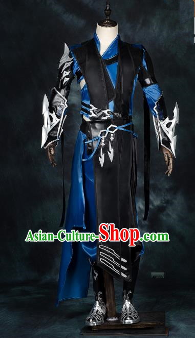 China Ancient Cosplay Swordsman Costumes Chinese Traditional Knight-errant Clothing for Men