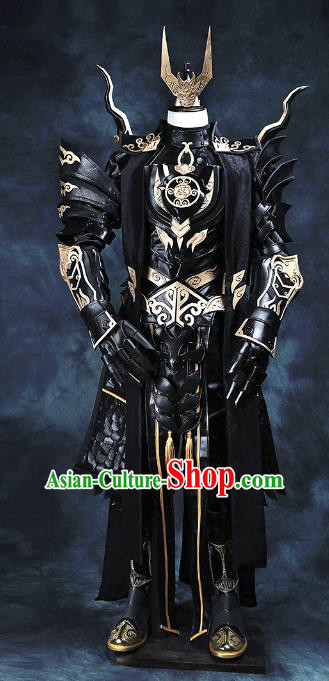 China Ancient Cosplay Swordsman Costumes General Armour Chinese Traditional Knight-errant Clothing for Men