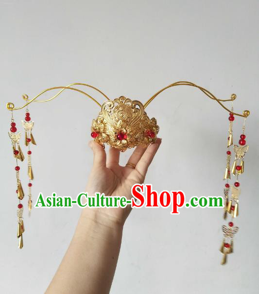 China Ancient Hair Accessories Hanfu Princess Bells Tassel Phoenix Coronet Chinese Classical Hairpins for Women