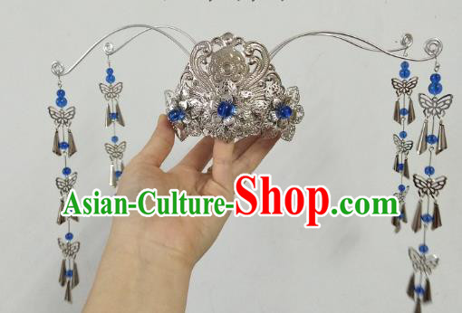 China Ancient Hair Accessories Hanfu Princess Argent Phoenix Coronet Chinese Classical Hairpins for Women