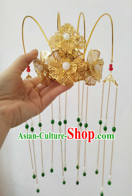 China Ancient Hair Accessories Hanfu Princess Phoenix Coronet Tassel Hair Clips Chinese Classical Hairpins for Women