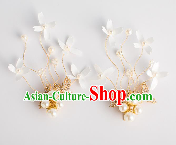 Bride Hair Accessories Princess Flowers Hair Claws Classical Wedding Crystal Hair Stick for Women