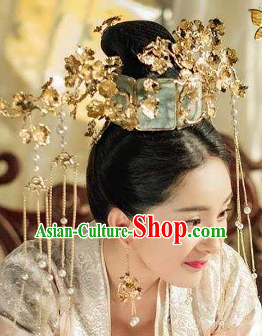 Chinese Traditional Wedding Hair Accessories Ancient Bride Tassel Hairpins Queen Phoenix Coronet Headwear for Women
