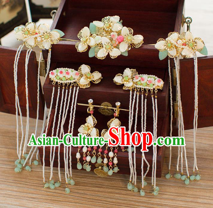 Chinese Traditional Palace Hair Accessories Xiuhe Suit Hair Comb Ancient Hairpins Complete Set for Women