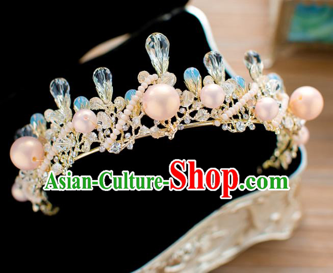 Baroque Bride Hair Accessories Princess Royal Crown Wedding Classical Pearls Imperial Crown for Women