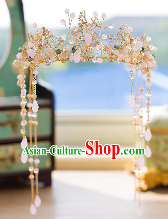 Chinese Traditional Palace Hair Accessories Ancient Xiuhe Suit Hairpins Hair Crown for Women