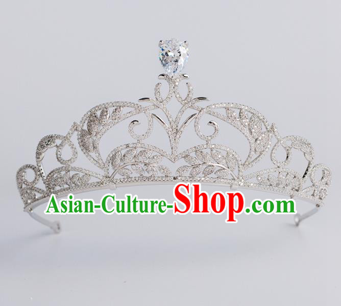 Baroque Princess Royal Crown Bride Classical Hair Accessories Wedding Zircon Imperial Crown for Women