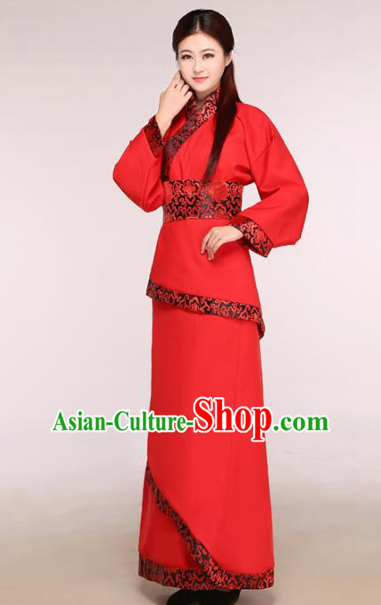Chinese Traditional Wedding Hanfu Dress Ancient Han Dynasty Princess Costume for Women