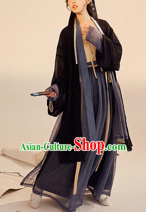 Chinese Traditional Hanfu Dress China Ancient Song Dynasty Young Lady Costumes Complete Set