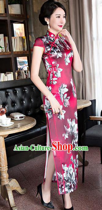 Chinese Top Grade Elegant Qipao Dress Traditional Republic of China Tang Suit Cheongsam for Women