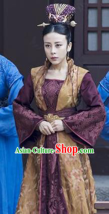 Chinese Ancient Royal Infanta Clothing Television Drama Nirvana in Fire Viscountess Chonghua Replica Costume for Women