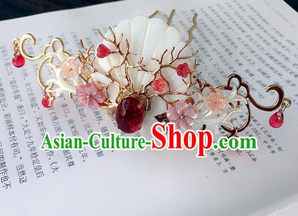 Traditional Handmade Chinese Ancient Classical Hair Accessories Hairpins Shell Hair Stick for Women