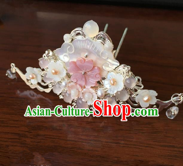 Traditional Handmade Chinese Ancient Classical Hair Accessories Shell Flowers Hairpins for Women
