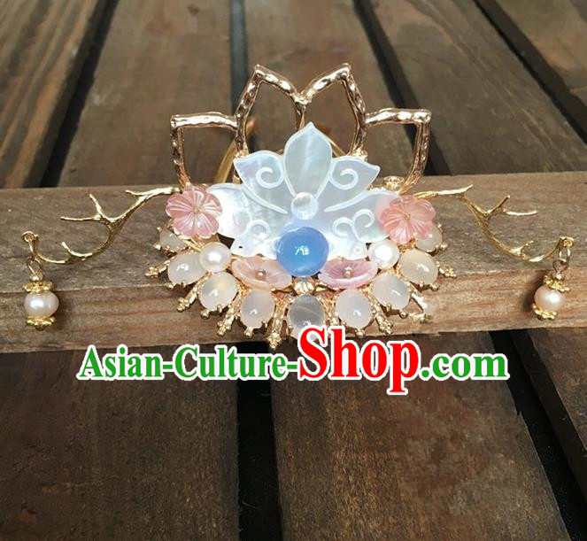 Traditional Handmade Chinese Ancient Classical Hair Accessories Lotus Hair Stick Hairpins for Women