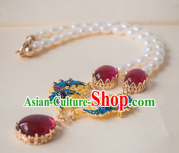 Traditional Handmade Chinese Ancient Classical Accessories Pearls Necklace for Women