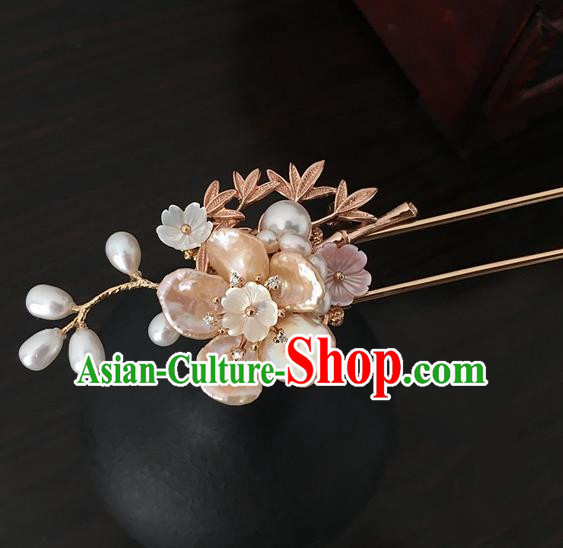 Traditional Handmade Chinese Ancient Classical Hair Accessories Pearls Hanfu Hairpins for Women