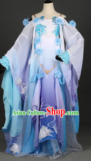 Chinese Ancient Swordsman Costume Cosplay Female Knight-errant Dress Hanfu Clothing for Women