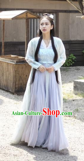 Chinese Ancient Swordswoman Hanfu Dress Northern and Southern Dynasties Female Knight-errant Replica Costume for Women